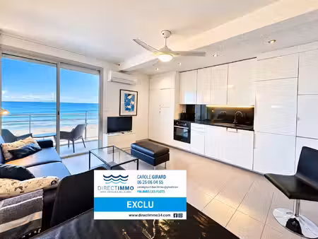 palavas 1 ère ligne  superbe studio cabine avec terrasse en