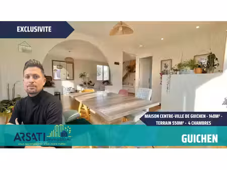 maison centre ville guichen 4 chambres 140m² appartement indepe