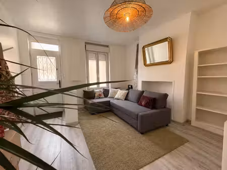 maison - 64m2 - meublée - cour