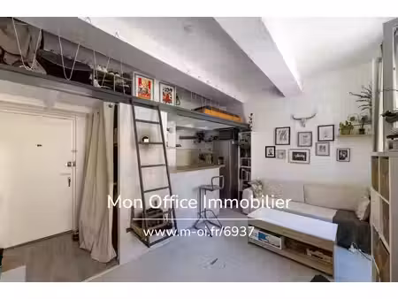 référence : 7372-nzw. - appartement 25 m² - centre ville  lumineux  hauteurs sous plafond
