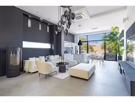 ancienne grange rénovée esprit loft et son spa de nage