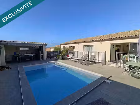 villa plain pied 120m2 sur terrain de 525m2 avec piscine et garage