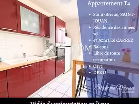 vente appartement 4 pièces à saint-brieuc le tertre  le point du jour  la tour d'auvergne 
