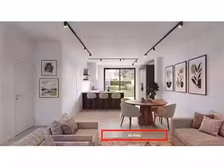 ruim appartement met 1 slaapkamer en extra grote tuin.