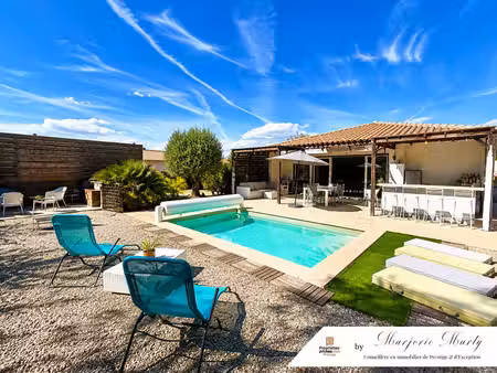 vente villa douzens - 5 pièce(s) - 114 m2 avec piscine  jardin et immense garage