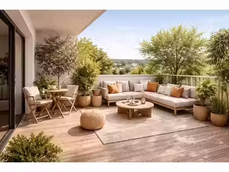 etonnant t3 de 60m² avec terrasse de 15m² et parkings