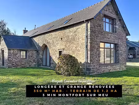corps de ferme rénové de 350 m² habitables avec dépendances -20 min rennes 35000 -3 min mo