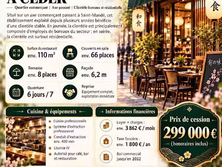 vente locaux professionnels 0 pièces 110 m² à saint-mande (94160)  299 000 €