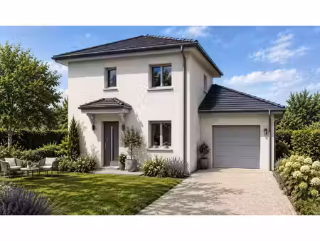 vif (maison 110m² + garage 20 m²) sur un terrain plat viabilisé de 450m²