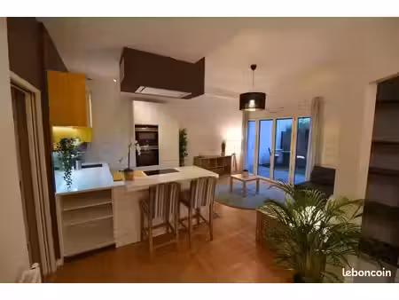 t2 meublé 56 m² avec jardin privatif – jourdain / belleville