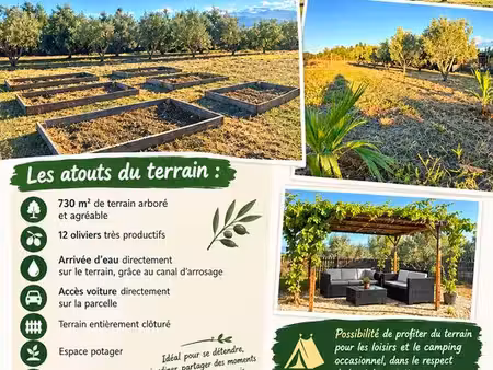 terrain de loisir arboré 730 m2