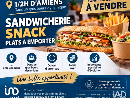 vente sandwicherie 50 m²