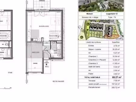 location maison à hennebont (56700) : à louer / 85m² hennebont