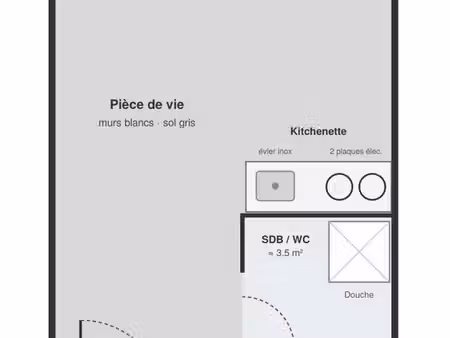 studio loué 400 /mois – garantie visale – marseille 14e – idéal investisseur