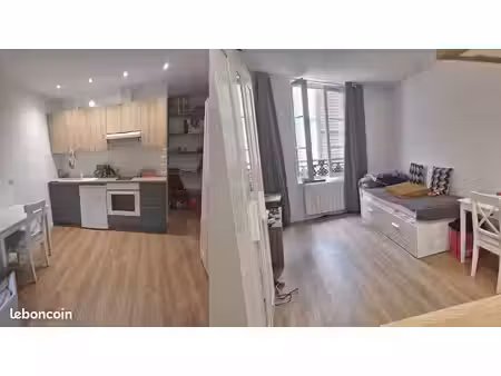 studio rénové meublé 22m2 rue piétonne pontoise