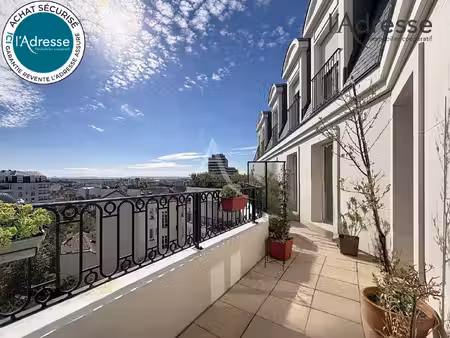 puteaux / quartier haussmannien - duplex 5 pièces 158m² - 2 terrasses - 1 cave - 2 parking