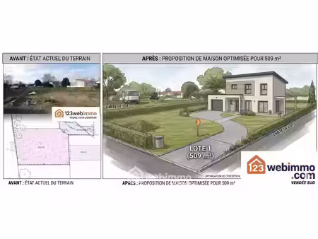 terrain à bâtir - 509m² - longeville-sur-mer