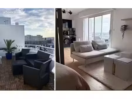 superbe appartement avec grande terrasse au dernier étage en plein centre