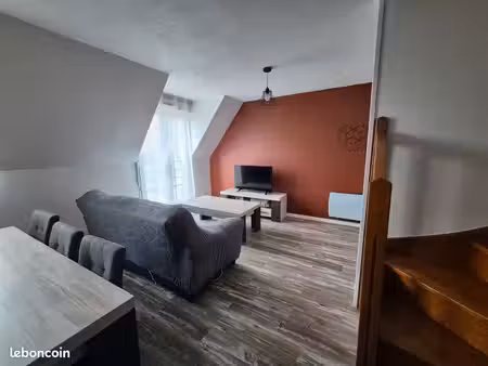 location appartement 59m2 au sol (54m2 habitable) t2 duplex longueau