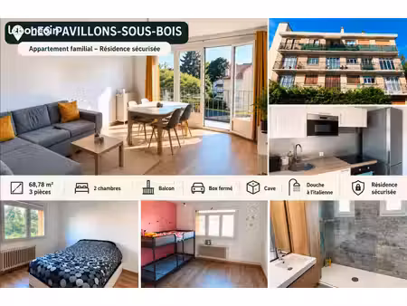 à louer – quartier alliance – 3 pièces – 68 78 m² – 2 chambres – balcon – box + cave