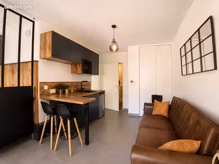 studio haut de gamme meublé refait à neuf  résidence récente  avec balcon et parking