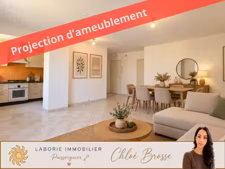 a vendre - beziers - quartier injalbert - appartement rdc t4 de 85 m2 avec loggia et cave