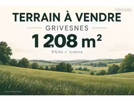 terrain 1 208 m² grivesnes