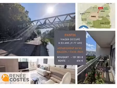 viager occupé - f77-h83 ans - pantin (93500)