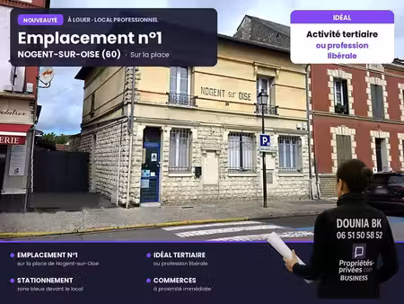 nogent sur oise - local commercial ou bureau   place des 3 rois
