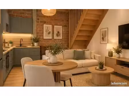 duplex meublé de 37 m² – charme de l'ancien – parking – mantes-la-ville