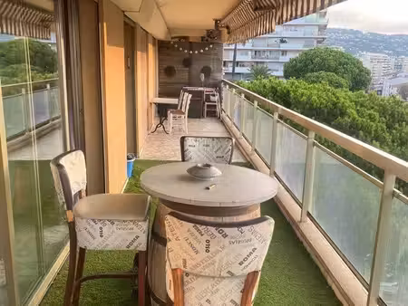 cannes – plages du midi | 3 pièces cave garage de standing avec grande terrasse et vue sur