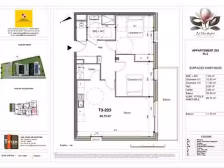 vente appartement 3 pièces à guilers (29820) : à vendre 3 pièces / 70m² guilers