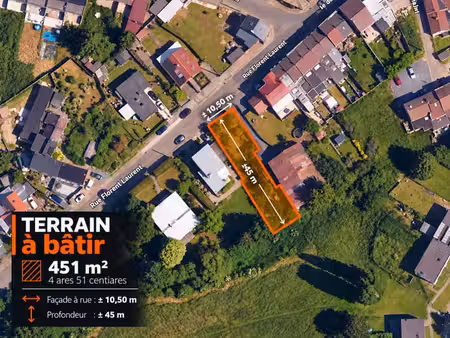 terrain à bâtir de ± 5 ares dans un quartier agréable