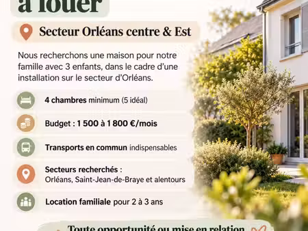 famille recherche maison à louer – orléans / est