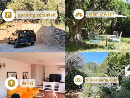 bas de villa meublé et jardin privatif 620m2