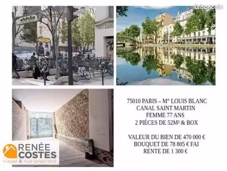 appartement en viager 2 pièces 52 m²