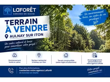 vente terrain 3315 m² à aulnay-sur-iton (27180)  52 000 €
