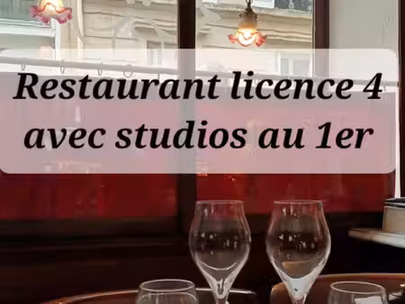 beau restaurant d'angle avec licence 4 et studios