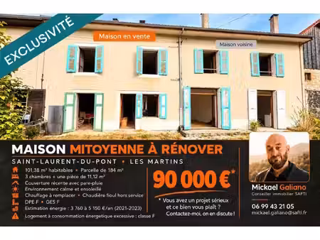 maison à rénover  beaux volumes