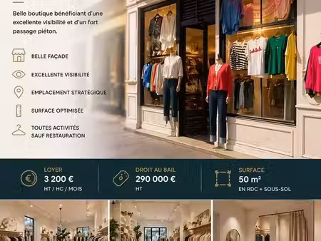 boutique 60 m² paris 4ème