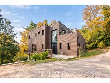 maison d'architecte suspendue au coeur de la nature à champagne-sur-oise