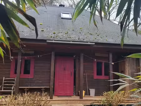 chalet bois meublé jardin bien situé