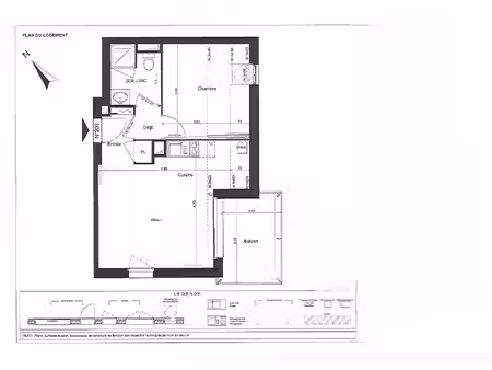 appartement t2 avec balcon  stationnement et local privatif