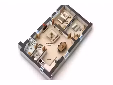 vente appartement 3 pièces