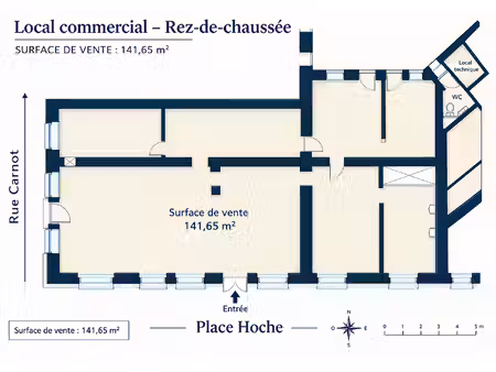 versailles rive droite local commercial