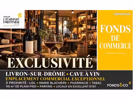 fonds de commerce caviste 110 m²