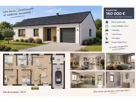 maison 4 pièces 80 m²