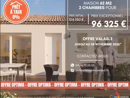 projet de construction d'une maison 62 m² avec terrain à laudun-l'ardoise (30)