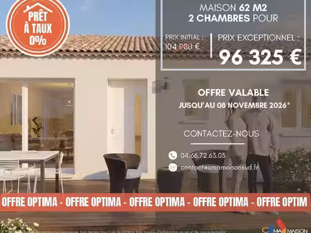 projet de construction d'une maison 62 m² avec terrain à connaux (30)