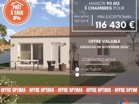 projet de construction d'une maison 90 m² avec terrain à uzes (30)
